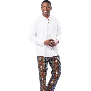 TETANURA Cowry Ankara Print Trouser