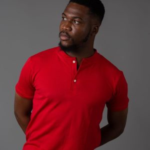 Eccentric Red Plain T Shirt