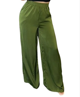 MISKAY Green Satin Trouser