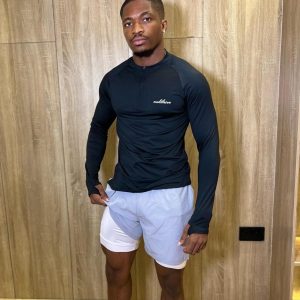 Makthrive compression shirt combo with cargo shorts